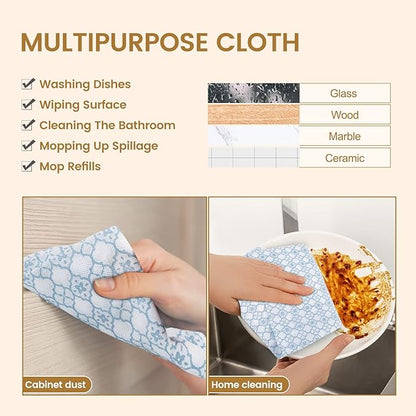 Reusable Cleaning Cloths Value Pack of 100Count Super Soft,Absorbent,Washable Handi Wipes Dish Cloths Cleaning Wipes