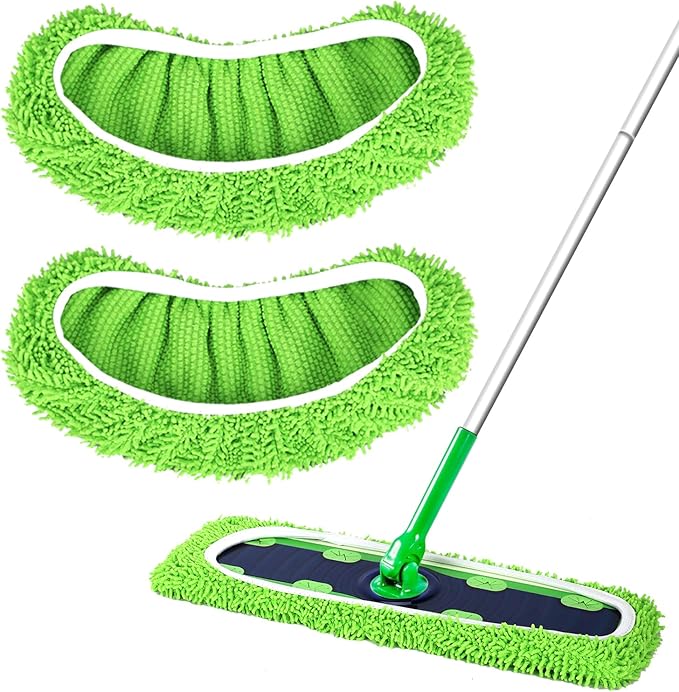 30 Count Disposable XL Dry Sweeping Cloths + 2 Pack Reusable Microfiber Mop Pads for Swiffer Sweeper XL Mop (Mop is not Included)