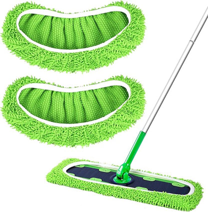 30 Count Disposable XL Dry Sweeping Cloths + 2 Pack Reusable Microfiber Mop Pads for Swiffer Sweeper XL Mop (Mop is not Included)