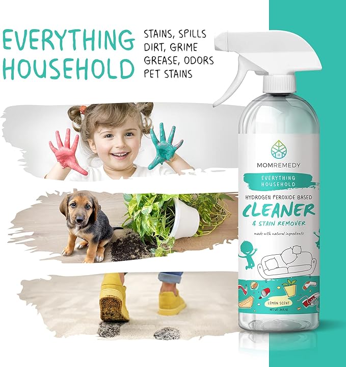 Hydrogen Peroxide All Purpose Cleaning Spray | Multipurpose Home Cleaner | Fabric and Laundry Stain Remover | All Surface Kitchen and Bathroom | Non Toxic