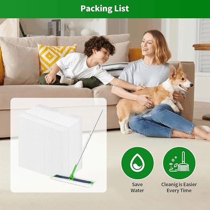 55 Count Heavy Duty Disposable Mop Refills, Heavy Duty Dry Sweeping Cloths for S.wiffer XL - Designed for Hard Surfaces, Convenient Single-Use Cleaning Pads