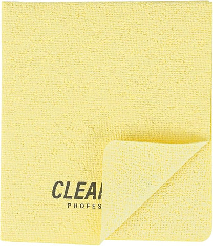 Clean Tek Professional 13 x 15 Inch Cleaning Cloths, 5 Reusable Cloth Towels - Machine Washable, Absorbent, Yellow PVA Microfiber Cleaning Rags, Fast Drying, For Windows Or Cars - Restaurantware