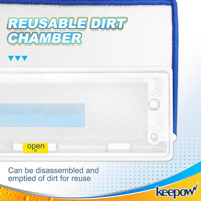 KEEPOW 5 Pack Compatible with Shark Vac Mop Pads Refills, Reusable Mop Pads Compatible with Shark Mop Pads VM252 VM251 VM250 VM200 VMP30