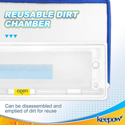 KEEPOW 5 Pack Compatible with Shark Vac Mop Pads Refills, Reusable Mop Pads Compatible with Shark Mop Pads VM252 VM251 VM250 VM200 VMP30