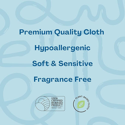 Hello Bello Extra Gentle Unscented Baby Wipes, Plant Based, Made with 99% Water and Aloe for Babies and Kids, 60 Count (Pack of 10) Total 600 Count