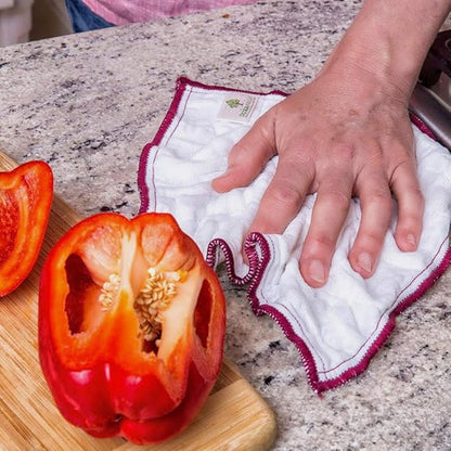Wood Fiber Cloth, Multipurpose Cleaning Eco-Friendly Sustainable, Constructed so Food and Odor-Causing Particles can be Rinsed Away (8 Pack) - 9.5" x 11"
