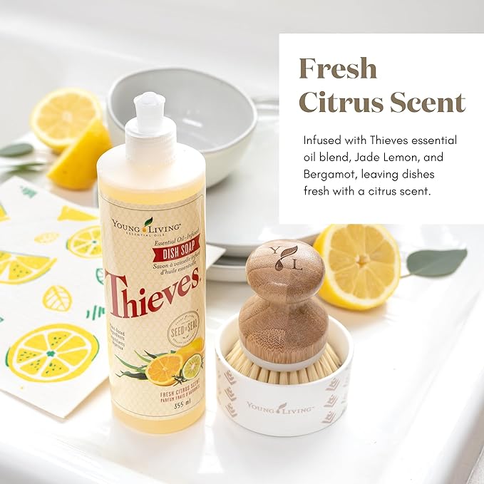 Young Living Thieves Dish Soap – Plant-Based, Essential Oil-Infused, Ultra-Concentrated, 12 fl oz