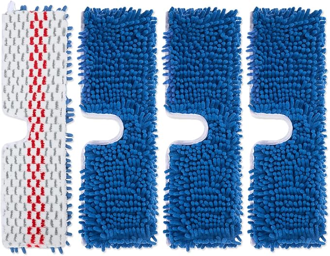 Diteje 4 Pack Replacement Mop Pads Washable Refill Heads Compatible with O-ceda Dua-Action Microfiber,Reusable Double Sided All Surface Cleaning for Dry Wet Use