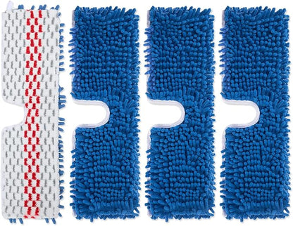 Diteje 4 Pack Replacement Mop Pads Washable Refill Heads Compatible with O-ceda Dua-Action Microfiber,Reusable Double Sided All Surface Cleaning for Dry Wet Use