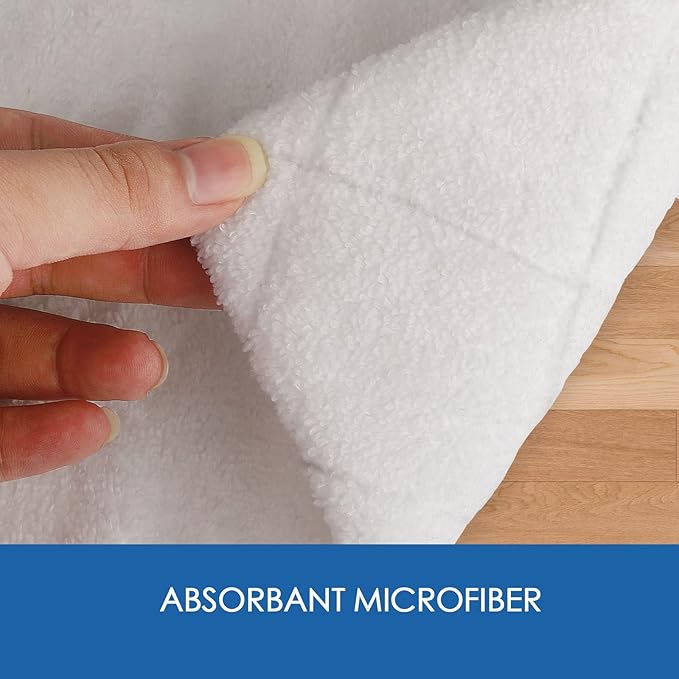 Replacement Microfiber Steam Mop pad Cleaning Pads for Shark Steam Pocket Mop S3500 Series S3550 S3501 S3601 S3601D S3901 S3801 S3801CO, White, S3501-White