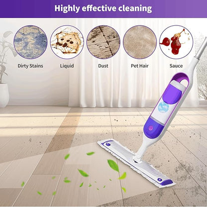25 Pack Disposable Mopping Pads Refills for Swiffer PowerMop Multi-Surface & Wood Mops, Spray Clean Pads Replacement for Floor Cleaning（Purple Without Handle）