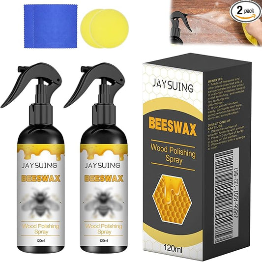 Natural Beeswax Care Spray & Restorer, 2025 New Bees Wax Furniture Polish and Cleaner, Beeswax Spray Furniture Polish For Wood, For Living Room, Kitchen, Furnishings and Wooden Floors(2PSC)