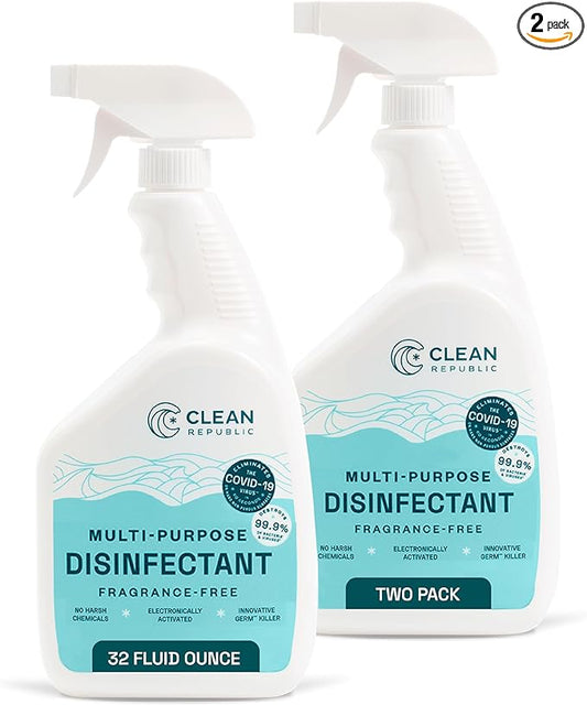 Multi-Purpose Disinfectant, Cleaning Spray, 32 Fluid Ounce Bottle, 2-Pack