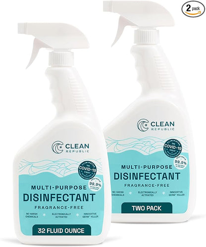 Multi-Purpose Disinfectant, Cleaning Spray, 32 Fluid Ounce Bottle, 2-Pack