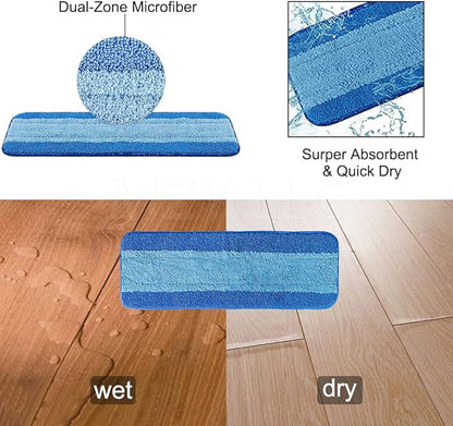 3 Pack for Bona Microfiber Cleaning Pad, Microfiber Mop Pads Compatible with Bona Mop for Bona Hardwood Floor Cleaner 18 Inch