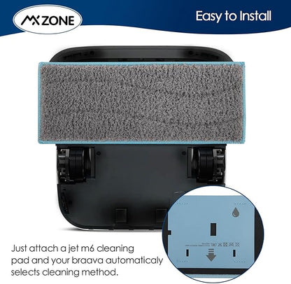 Wet Mopping Pads Compatible for iRobot Braava Jet m6 6110, 6012, 6112, 6113 Ultimate Robot Mop, Brava Roomba mop Pads for iRobot Braava Jet m6 Cleaning Solution, 6 Pack