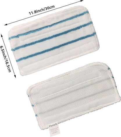 6 Packs Replacement Mop Pads Compatible with Black & Decker Steam Mop SM1600 SM1610 SMP20 Series HSMC1361SGP BDH1855SM, Microfiber Reusable Washable Mop Pads for Floor Cleaning