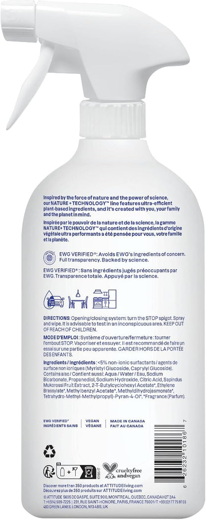 ATTITUDE All Purpose Cleaner, EWG Verified Multi-Surface Products, Vegan, Naturally Derived Multipurpose Cleaning Spray, Pink Grapefruit, 27.1 Fl Oz