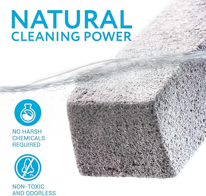 Impresa - 2 Pack Pumice Stone Toilet Bowl Cleaner with Extra Long Handle - Limescale Remover - Brush Wand for Bathroom - Also Cleans BBQ Grills, Tiles, Grout, and Swimming Pools