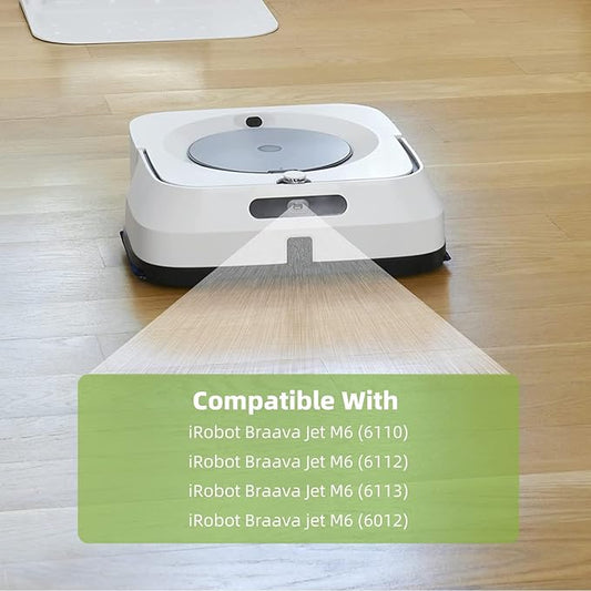 8 Pack Mop Pad for iRobot Braava Jet M6 Ultimate Robot Mop, Upgraded M6 Wet Mopping Pad, Washable Microfiber Replacement Cleaning Pad