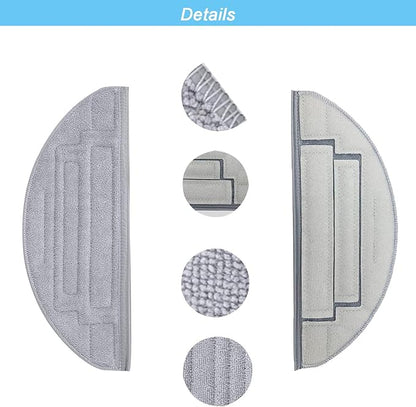 Vacuum Mop Cloth Replacement Pads for Ro-borock S8 Pro Ultra Reusable Hard Floor Cloth Expert Wet Replacement Microfiber Soft Pad-4PCS