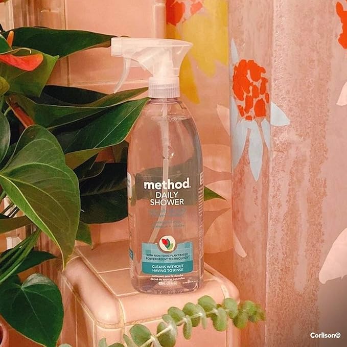Method Daily Shower Spray Cleaner, Eucalyptus Mint, 28 Ounce, 1 pack, Packaging May Vary (Pack of 3)