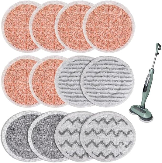 Steam Mop Replacement Pads for Shark S7000 S7000AMZ S7001 S7001TGT S7000 S7201 S7000C Series Steam & Scrub All-in-One Hard Floor Reusable Mop Head Refill - Compare Part Model #: XKITP7000 (6+2+2+2)