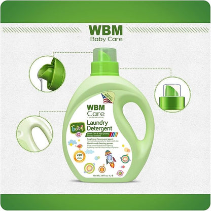 Laundry Detergent | Plant-Based Liquid Formula | 34 fl oz Each, 50 Loads Total | Eco-friendly and effective cleaning for all your laundry needs | 2-Pack
