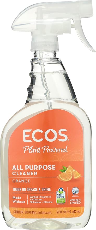 ECOS, Earth Friendly Products Plus All Purpose Household Cleaner, orange, 22 Ounce