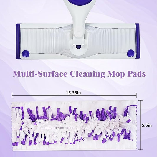 20 Count Disposable Mopping Pad Refills for PowerMop Multi-Surface Mop Pad Refill for S-wiffer Power Mop for Cleaning Floors