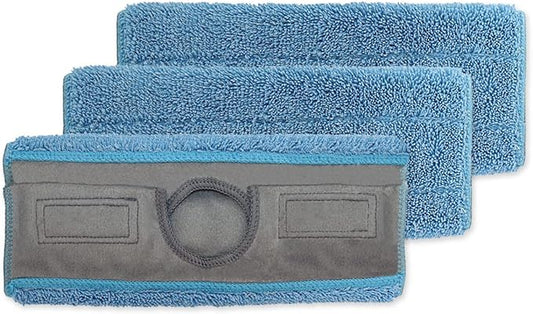Diteje 3 Pack Washable Replacement Mop Pads Reusable Refill Compatible with Swiffer Sweeper,for All 9.8 to 10.3 Inch Flat Mops Wet Dry Use