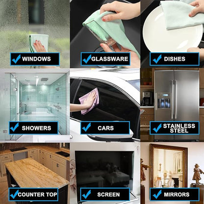 Fish Scale Streak Free Magic Glass Window Car Mirror Microfiber Cleaning Cloth Cleaner Cloths,Lint Free Stainless Steel Windshield Shower Cleaning Cloth,Miracle Polishing Towels Shiny Wipes,Pack 6,Mix