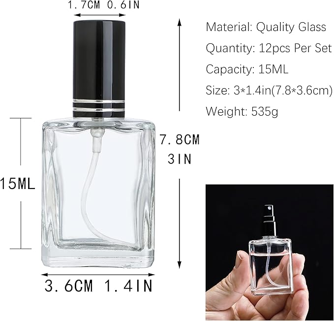 YU FENG Refillable Empty Perfume Spray Bottle Bundle