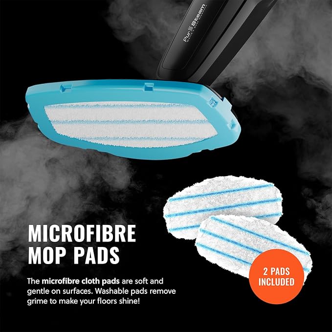 PurSteam Professional Steam Mop | Multi-Surface Floor Cleaner for Hardwood, Tile, Laminate & Carpet | Fast Heating, Lightweight & Chemical-Free Cleaning