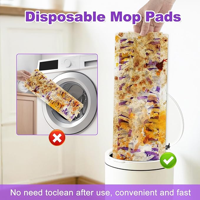30 Pack Disposable Mopping Pad Refills Compatible with Swiffer PowerMop, Power Mop Refill Pads Replacements for Swiffer Power Mop Spray Mop Dry&Wet Pads Refills for Multi-Surface Floor Cleaning