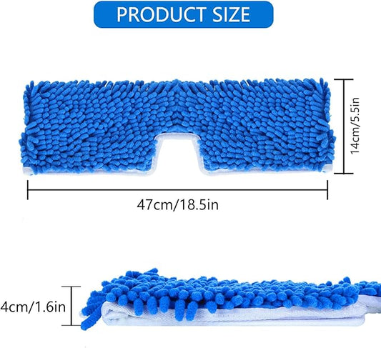 4 Pack Microfiber Mop Refills Compatible with O-Cedar, Dua-Action Microfiber Flip Mop, Replacement Mop Heads for Dry/Wet Use, Machine Washable, Double Sided Mop Pads for Floor Cleaning