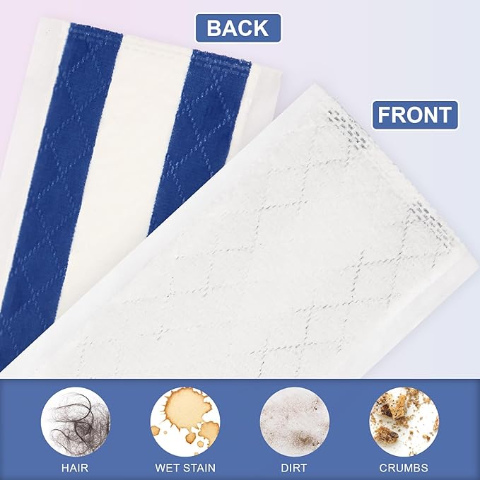30 Count Microfiber Mop Refills Compatible with Swiffer Wetjet, 11 Inch Heavy-Duty Semi-Disposable Mop Pads for Wet Dry Cleaning (for Stubborn Stain)