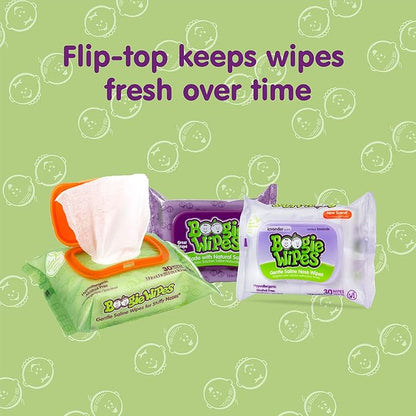 Boogie Wipes, Saline Wipes for Baby & Kids, Nose Booger Wipes for Allergy Relief, Face, Hand & Body, Made with Vitamin E, Aloe and Natural Saline, Fresh Scent, 45 Count (Pack of 2)