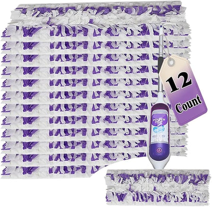 12 Count Disposable Mopping Pad Refills for PowerMop Multi-Surface Mop Pad Refill for Swiffer Power Mop for Cleaning Floors
