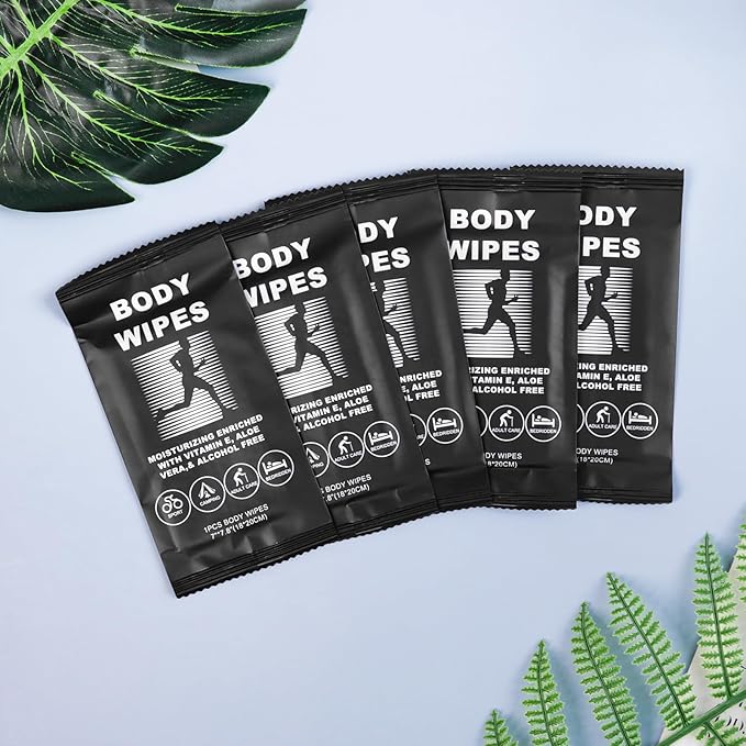 Body Wipes for Men and Women, Face & Body Cleansing, No Rinse, Travel & Camping (400)