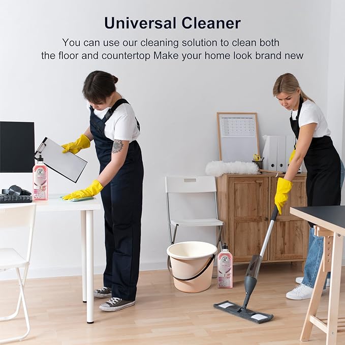 Floor Cleaner & All-Purpose Cleaner Plant-Based and Biodegradable Formula Kitchen, Floor, Bathroom and Surface Cleaning Product for Home, Sakura Scent, 33.8 Fluid Ounces (Sakura)