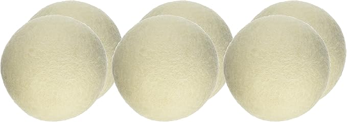 Woolzies Wool Dryer Ball Natural Fabric Softener, 6 Count (Pack of 2)