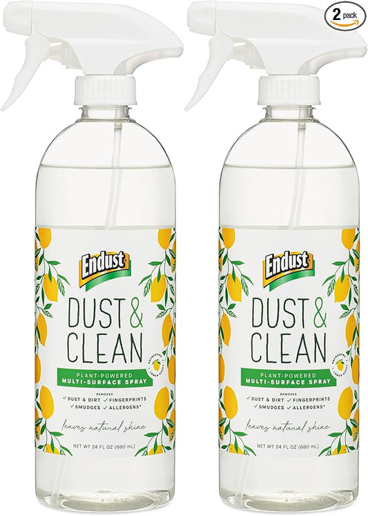 Endust Plant-based Multi-surface Dusting & Cleaning Spray, 24 Fl Oz (Pack of 2)