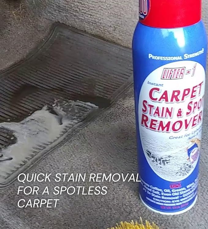 GROVE Lifter-1 Carpet Stain & Spot Remover Spray 18 oz Bundle with Microfiber Cloth - Effortless Carpet Stain Remover - Quick and Easy Carpet Cleaner Spray for Tough Stains - (4 Items)