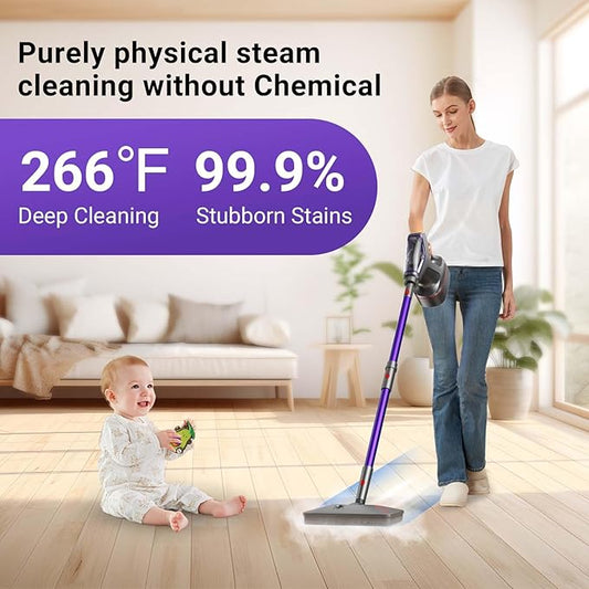 Steam Mop for Floor Cleaning, Heavy Duty 29-in-1 Steam Cleaner for Home with Detachable Handheld Steamer, for Hardwood, Tile, Walls, Grout, Windows, Furniture and Decks