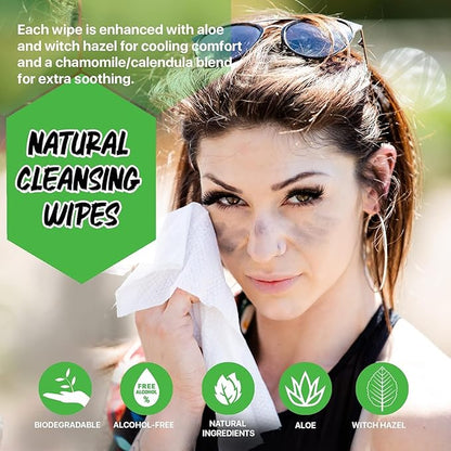 Body 12-Count Wipes - Original Disposable Wipes, Individually Wrapped for the Gym, Workout, Hiking, Travel, and Sport (Tea-Tree)