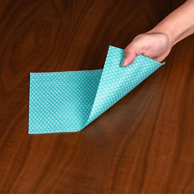 SCRUBIT Reusable Cleaning Wipes, Handy Wipes for Kitchen and Office - Dish Cloths for Washing Dishes - Multi Purpose Disposable Cleaning Towels (12 x 20 in) 72 Pack (Green)