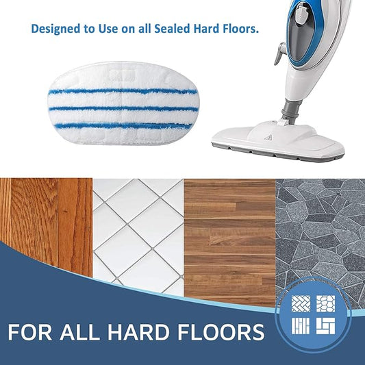 12 Pack Steam Mop Replacement Pad for PurSteam ThermaPro 10-in-1 Steam Mop, Washable Reusable Steamer Pads by F Flammi