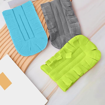 Zubebe 3 Pcs Heavy Duty Duster Refill Reusable Fleece Duster Refills Multi Surface Washable Cleaning Pads for Home, Blinds, Fans, Corners, Furniture (Blue,Green,Gray)
