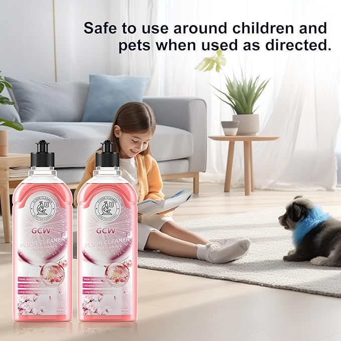 Floor Cleaner & All-Purpose Cleaner Plant-Based and Biodegradable Formula Kitchen, Floor, Bathroom and Surface Cleaning Product for Home, Sakura Scent, 33.8 Fluid Ounces (Sakura)